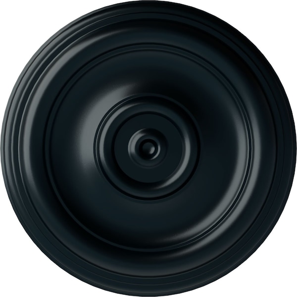 Ekena Millwork Traditional Ceiling Medallion (Fits Canopies up to 2 3/4"), Hand-Painted Night Shade, 12"OD x 1"P CM12TRNSF - main